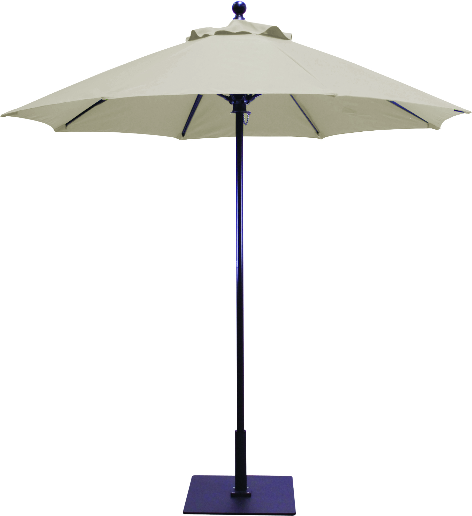 Galtech International-725w42-Manual Lift - 7.5 Round Umbrella Sunbrella Solid Colors Flax Sunbrella Solid Colors - Quick Ship