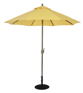 Galtech International-727SR69-Deluxe Auto Tilt - 7.5 Round Umbrella Sunbrella Solid Colors Spectrum Grenadine Sunbrella Solid Colors - Quick Ship