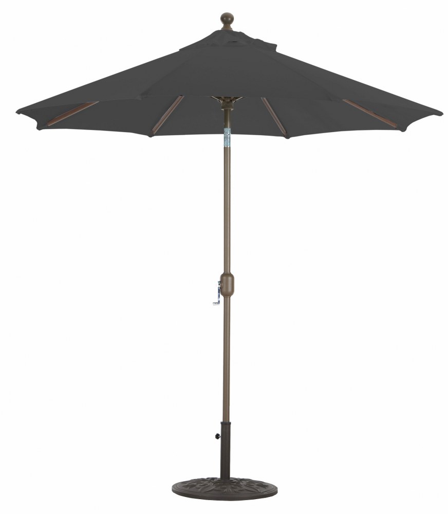 Galtech International-727sr36-Deluxe Auto Tilt - 7.5 Round Umbrella Suncrylic Kiwi Green Sunbrella Solid Colors - Quick Ship