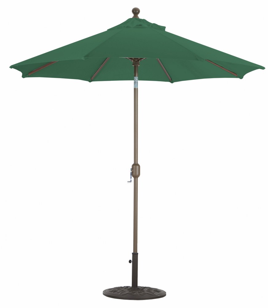 Galtech International-727SR21-Deluxe Auto Tilt - 7.5 Round Umbrella Suncrylic Canvas Sunbrella Solid Colors - Quick Ship