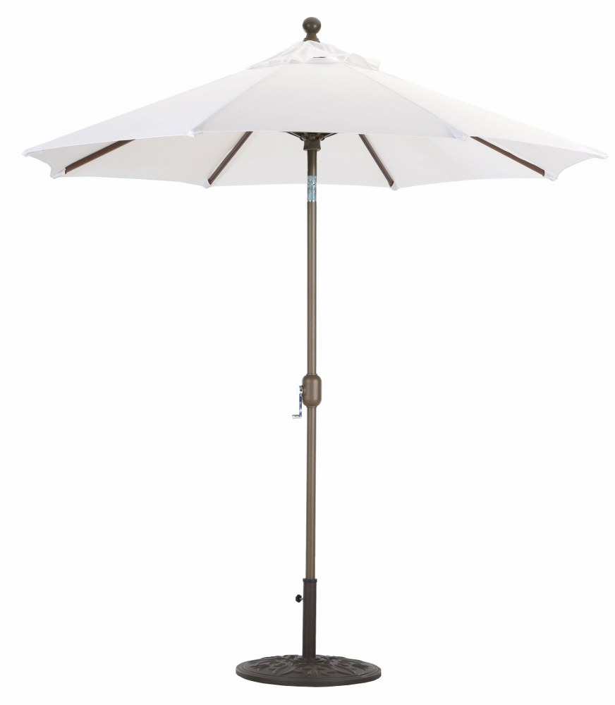 Galtech International-727SR23-Deluxe Auto Tilt - 7.5 Round Umbrella Suncrylic Caribbean Blue Sunbrella Solid Colors - Quick Ship