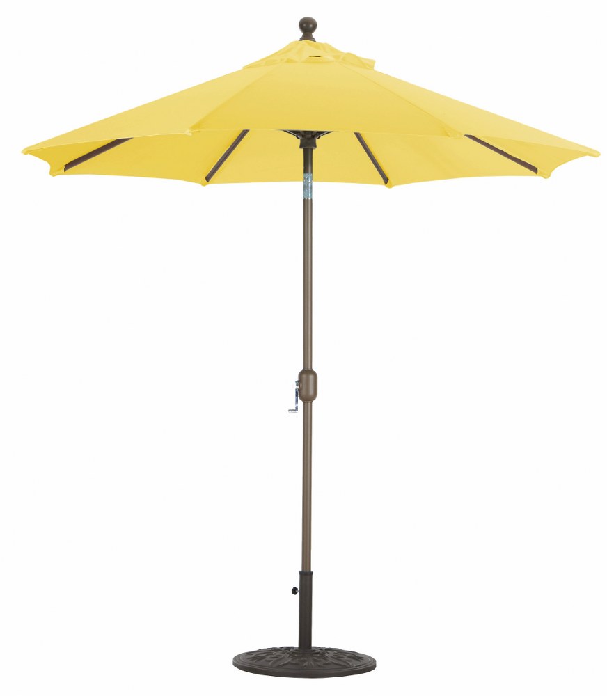 Galtech International-727SR26-Deluxe Auto Tilt - 7.5 Round Umbrella Suncrylic Cardinal Red Sunbrella Solid Colors - Quick Ship