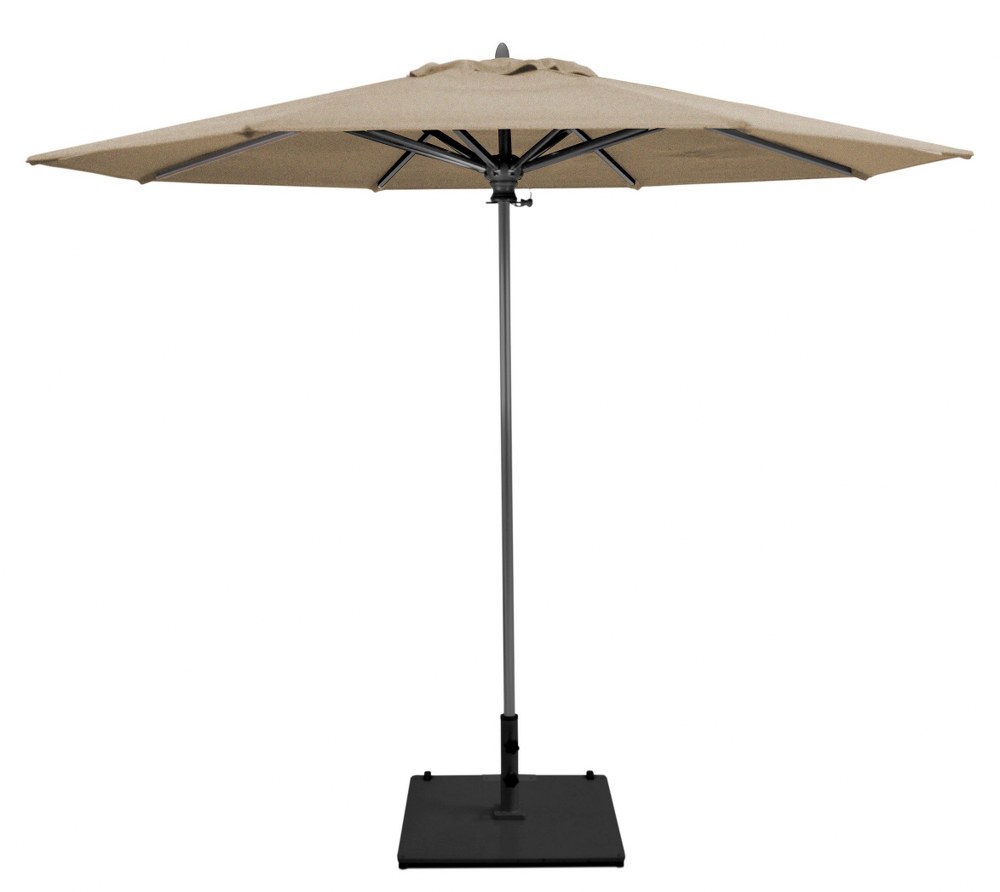 Galtech International-732AB76-9 Octagon Commercial Umbrella Sunbrella Solid Colors Heather Beige Sunbrella Patterns - Quick Ship