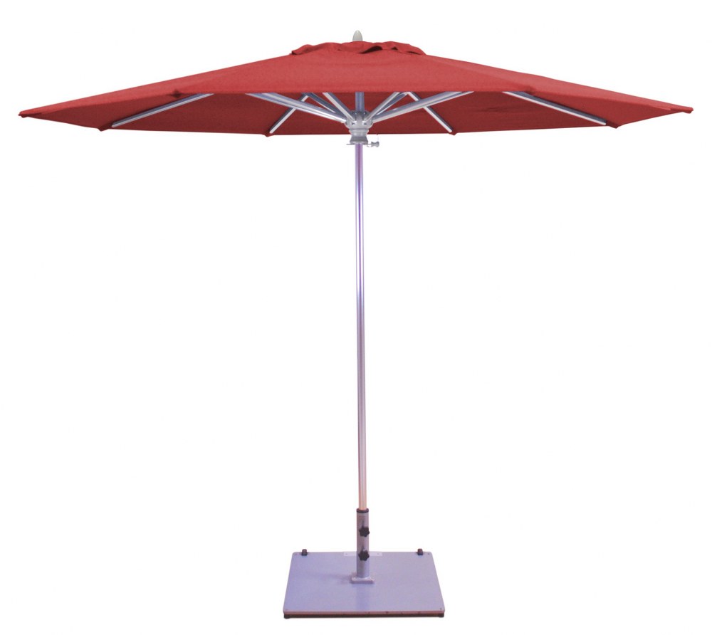 Galtech International-732AB94-9 Octagon Commercial Umbrella Sunbrella Patterns Crimson Dupione Sunbrella Patterns - Quick Ship