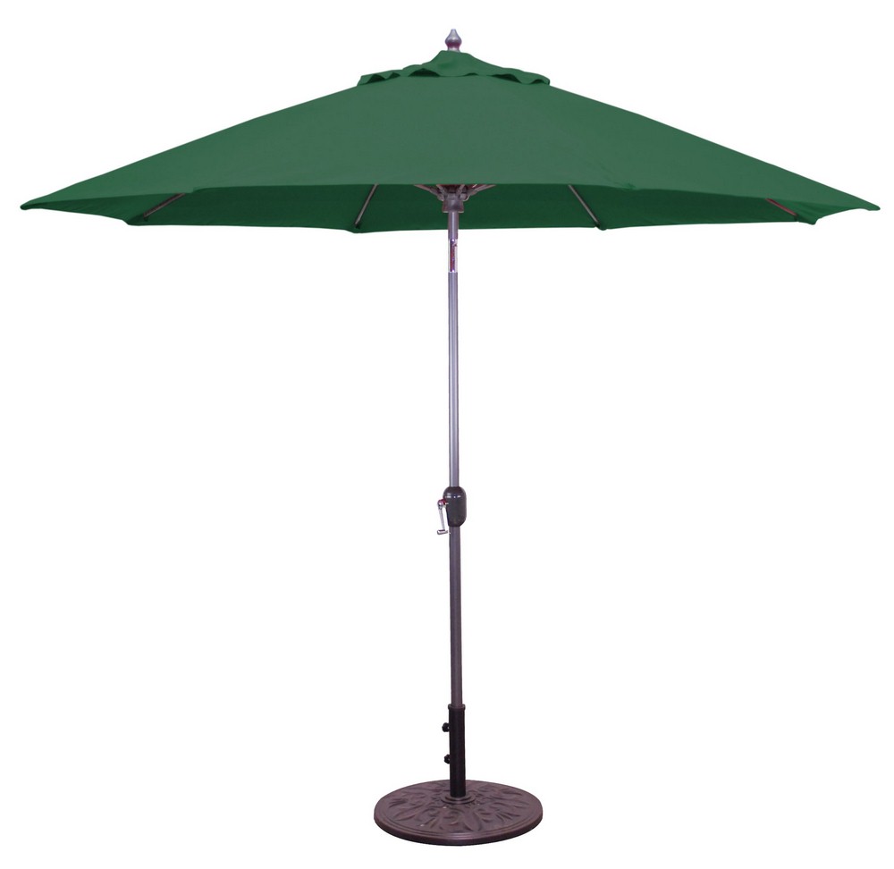 Galtech International-11-22-Replacement Canopy Only 11 round Forest Green Sunbrella Patterns - Quick Ship