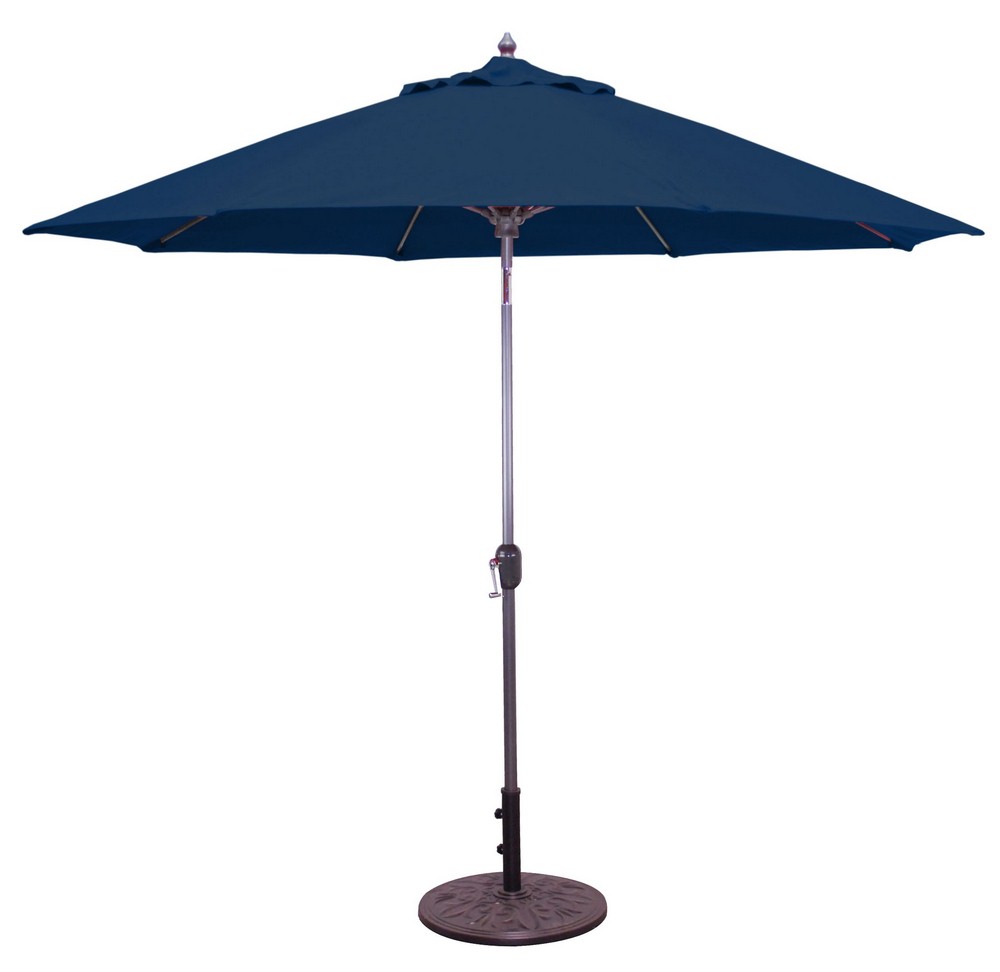 Galtech International-90-28-Replacement Canopy Only 9 round Navy Sunbrella Patterns - Quick Ship