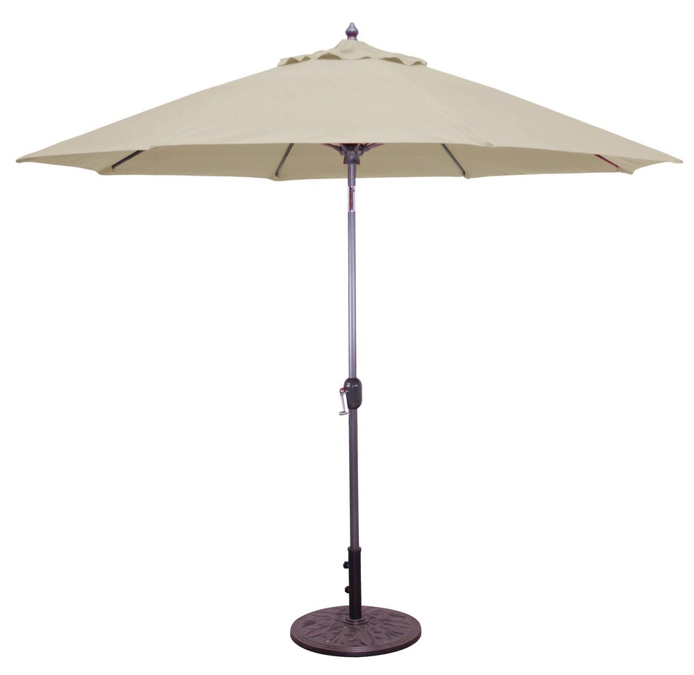 Galtech International-75-29-Replacement Canopy Only 7.5 round Beige Sunbrella Patterns - Quick Ship