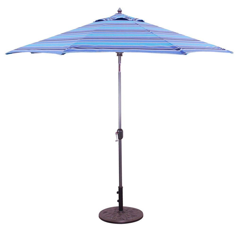 Galtech International-736mb82-9 Standard Auto Tilt Octagonal Umbrella Sunbrella Patterns Dolce Oasis Sunbrella Patterns - Quick Ship