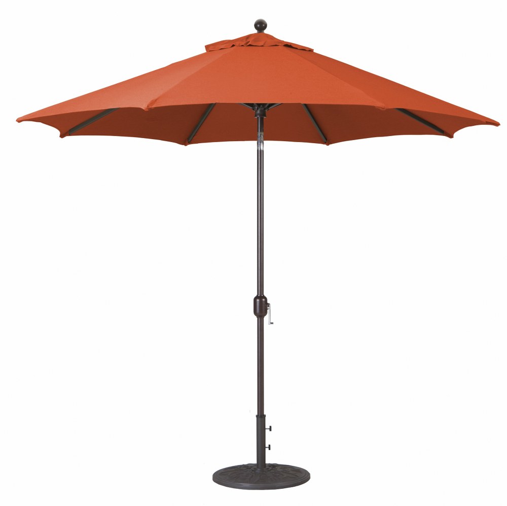 Galtech International-737AB69-9 Foot Deluxe Auto-Tilt Umbrella with Fabric Canopy Sunbrella Solid Colors Spectrum Grenadine Sunbrella Patterns - Quick Ship