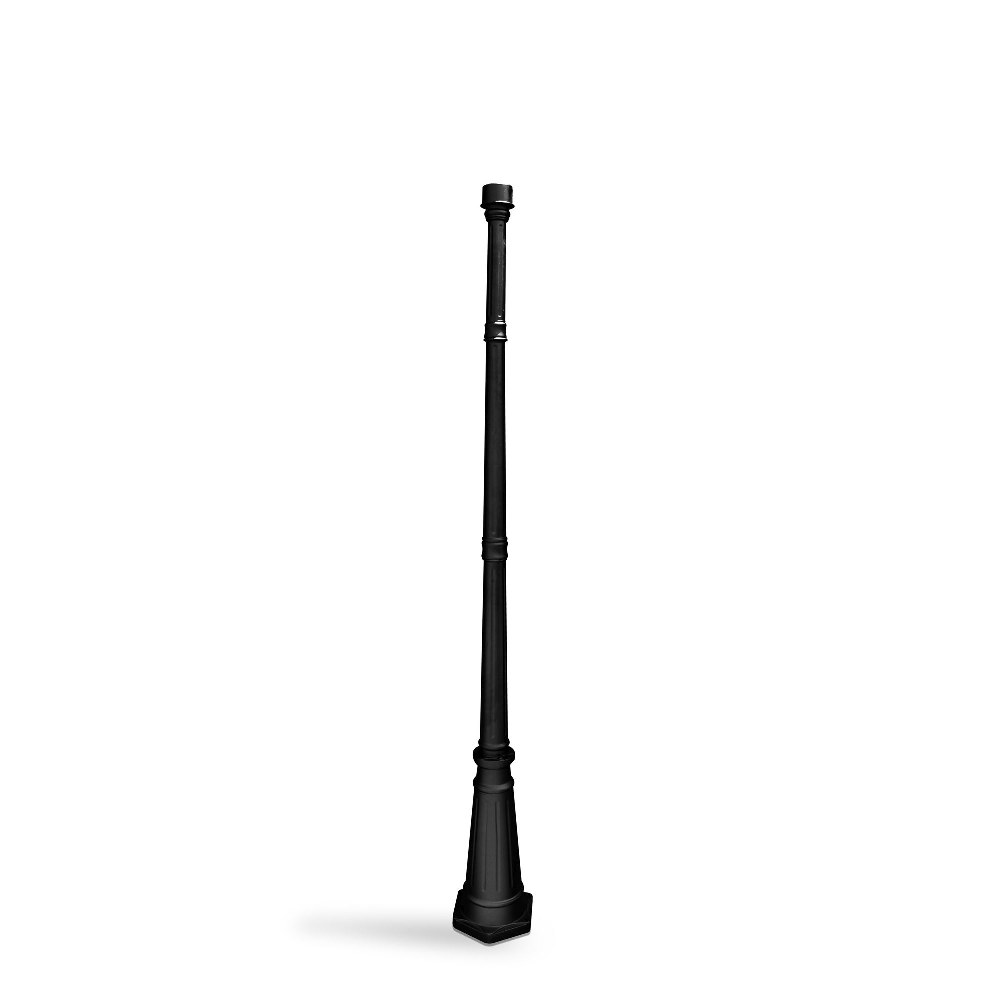 Gama Sonic-GS-DP55F-BLK-Accessory - Decorative Post with 3-Inch Fitter-79 Inches Tall and 10 Inches Wide   Black Finish