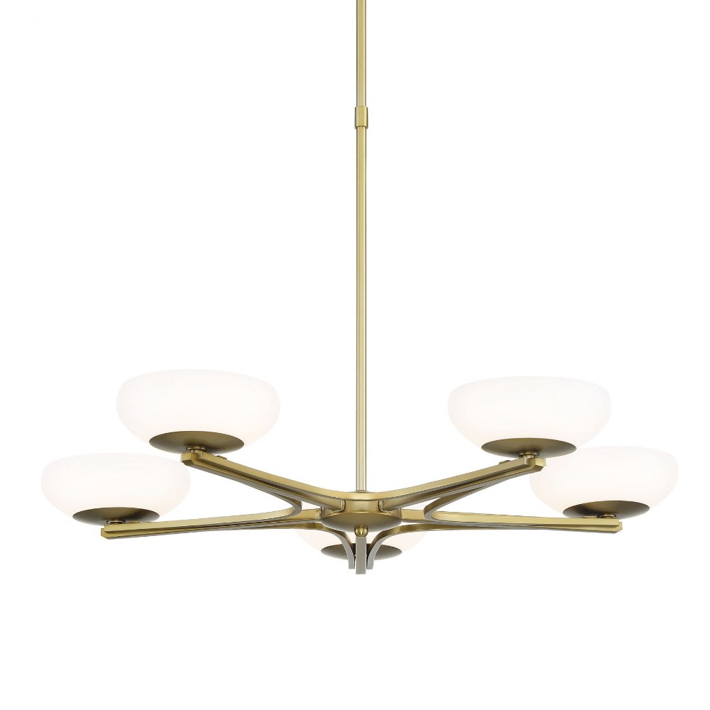 George Kovacs Lighting-P1465-695-L-40W 5 LED Chandelier-30 Inches Wide by 20 Inches Tall   40W 5 LED Chandelier-30 Inches Wide by 20 Inches Tall