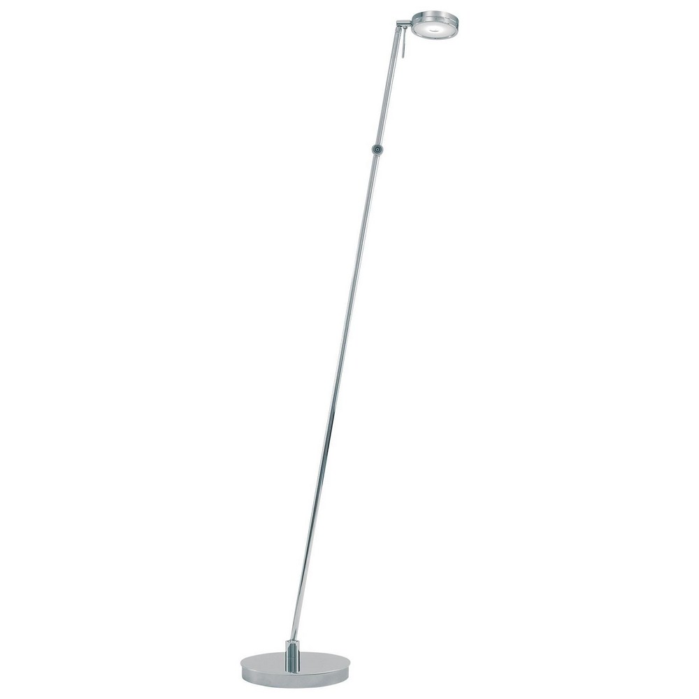 George Kovacs Lighting-P4304-077-Georges Reading Room-8W 1 LED Floor Lamp in Contemporary Style-8.25 Inches Wide by 49.75 Inches Tall   Chrome Finish