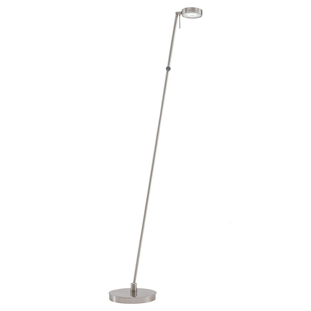 George Kovacs Lighting-P4304-084-Georges Reading Room-8W 1 LED Floor Lamp in Contemporary Style-8.25 Inches Wide by 49.75 Inches Tall Brushed Nickel  Copper Bronze Patina Finish