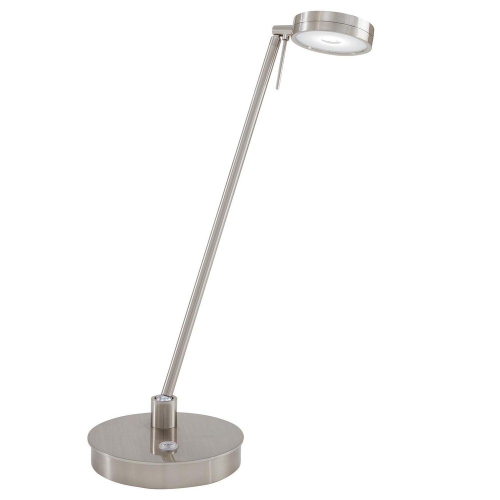 George Kovacs Lighting-P4306-084-18 Inch LED Table Lamp   Brushed Nickel Finish with Metal Shade
