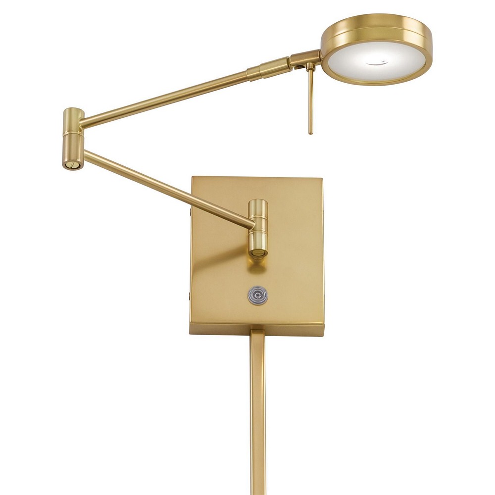 George Kovacs Lighting-P4308-248-Georges Reading Room-8W 1 LED Swing Arm Wall Sconce in Contemporary Style-13.75 Inches Wide by 6.25 Inches Tall Honey Gold  Copper Bronze Patina Finish