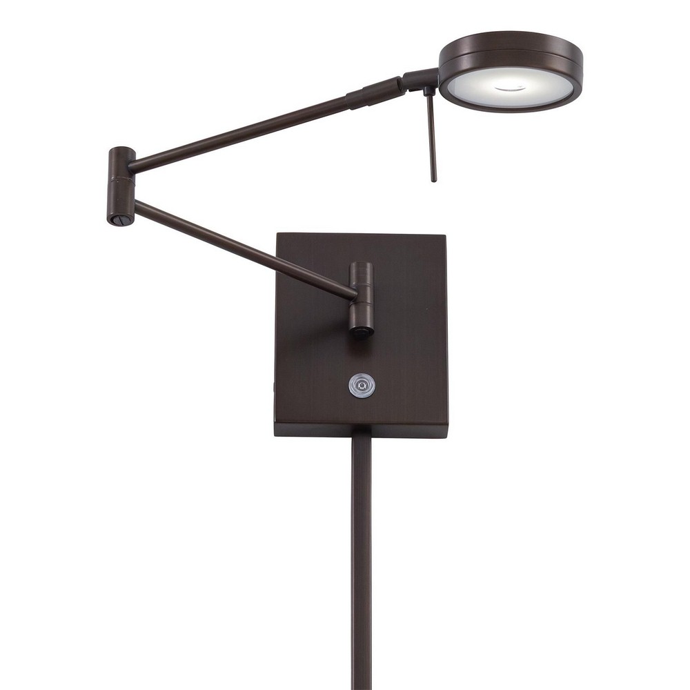 George Kovacs Lighting-P4308-647-Georges Reading Room-8W 1 LED Swing Arm Wall Sconce in Contemporary Style-13.75 Inches Wide by 6.25 Inches Tall Copper Bronze Patina  Copper Bronze Patina Finish