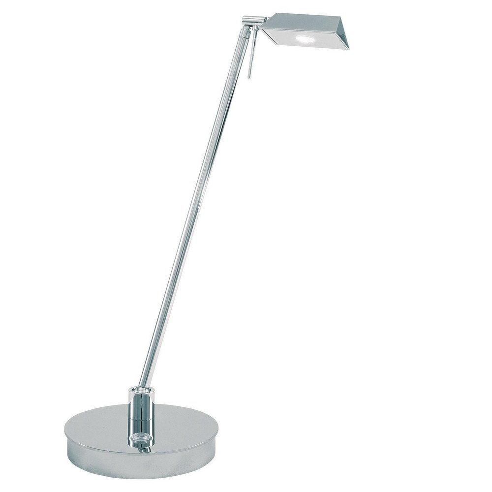 George Kovacs Lighting-P4316-077-Georges Reading Room-8W 1 LED Table Lamp in Contemporary Style-6.25 Inches Wide by 19 Inches Tall   Chrome Finish