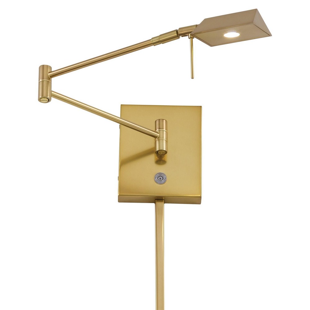 George Kovacs Lighting-P4318-248-Georges Reading Room-LED Swing Arm Wall Sconce in Contemporary Style-13.75 Inches Wide by 6.25 Inches Tall Honey Gold  Copper Bronze Patina Finish