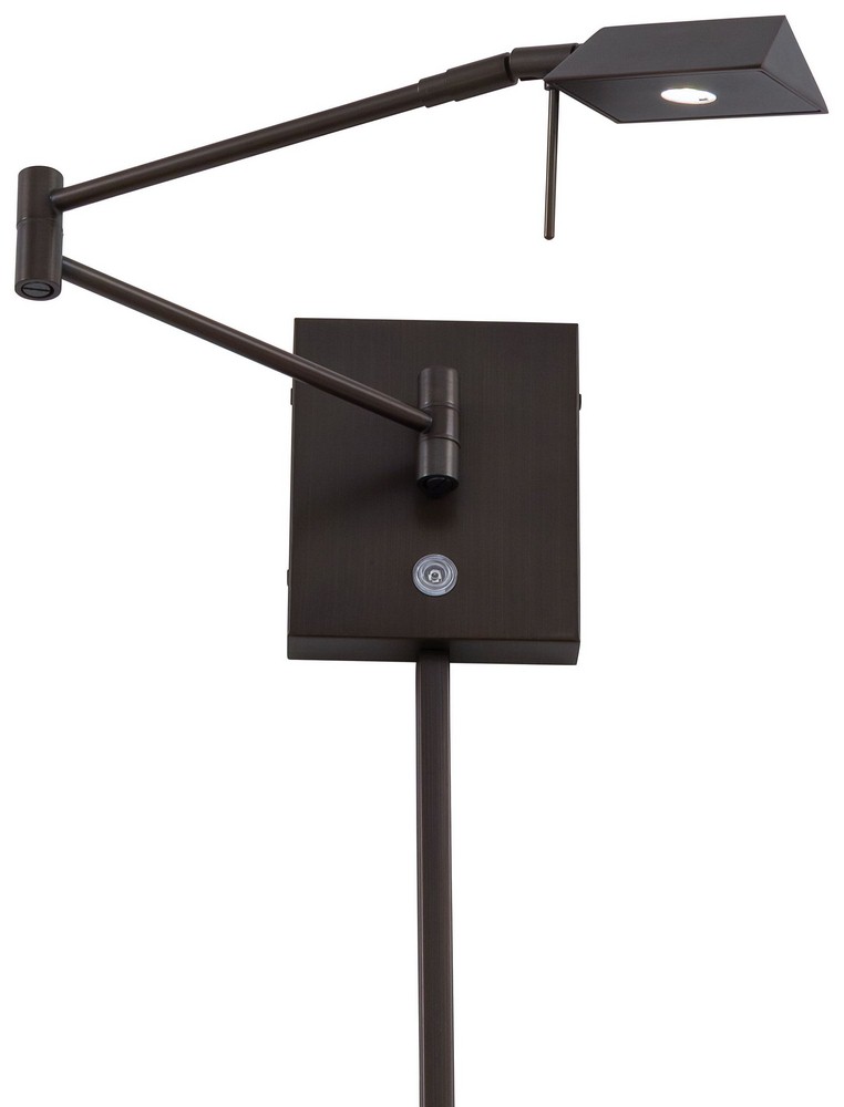 George Kovacs Lighting-P4318-647-Georges Reading Room-LED Swing Arm Wall Sconce in Contemporary Style-13.75 Inches Wide by 6.25 Inches Tall Copper Bronze Patina  Copper Bronze Patina Finish