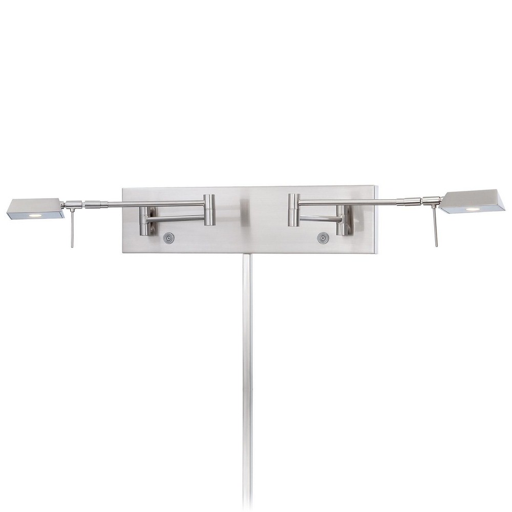 George Kovacs Lighting-P4319-084-Save Your Marriage-Two Light LED Swing Arm-26.5 Inches Wide by 4.5 Inches Tall   Brushed Nickel Finish
