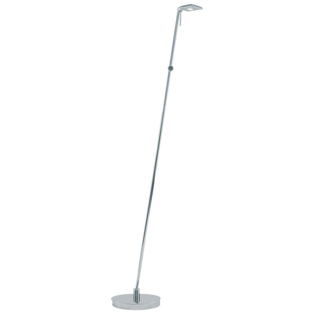 George Kovacs Lighting-P4324-077-Georges Reading Room-8W 1 LED Floor Lamp in Contemporary Style-8.25 Inches Wide by 50 Inches Tall   Chrome Finish