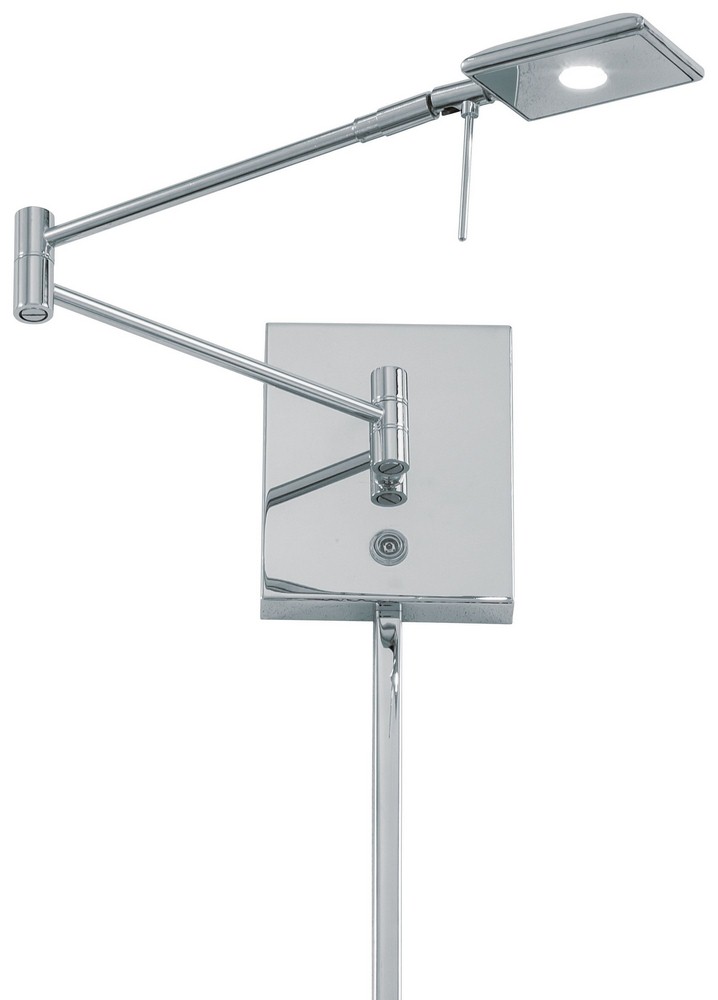 George Kovacs Lighting-P4328-077-Georges Reading Room-1 LED Swing Arm Wall Sconce in Contemporary Style-13.75 Inches Wide by 6.25 Inches Tall   Chrome Finish