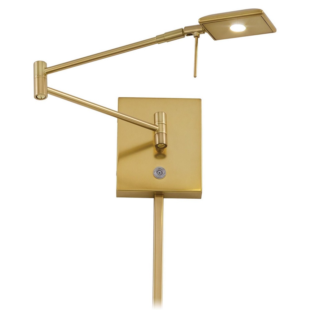 George Kovacs Lighting-P4328-248-Georges Reading Room-8W 1 LED Swing Arm Wall Sconce in Contemporary Style-13.75 Inches Wide by 6.25 Inches Tall Honey Gold  Copper Bronze Patina Finish