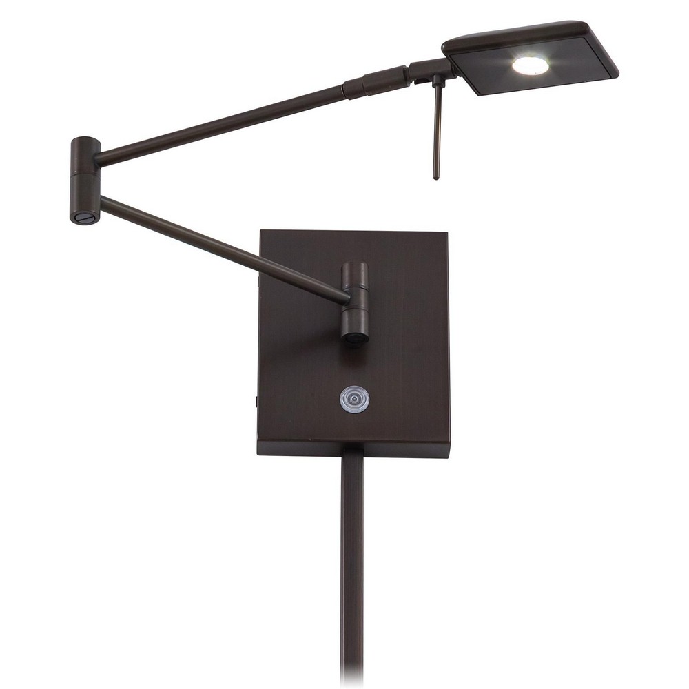 George Kovacs Lighting-P4328-647-Georges Reading Room-8W 1 LED Swing Arm Wall Sconce in Contemporary Style-13.75 Inches Wide by 6.25 Inches Tall Copper Bronze Patina  Copper Bronze Patina Finish