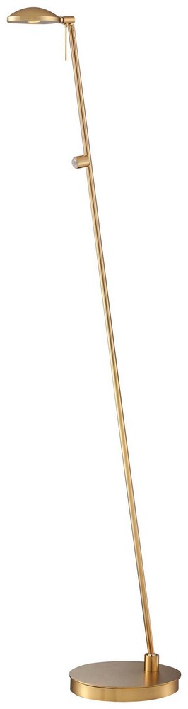 George Kovacs Lighting-P4334-248-Georges Reading Room-8W 1 LED Floor Lamp in Contemporary Style-7 Inches Wide by 50.25 Inches Tall   Honey Gold Finish