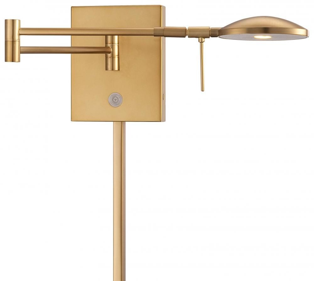 George Kovacs Lighting-P4338-248-Georges Reading Room-8W 1 LED Swing Arm Wall Sconce in Contemporary Style-14.75 Inches Wide by 6.25 Inches Tall Honey Gold  Copper Bronze Patina Finish