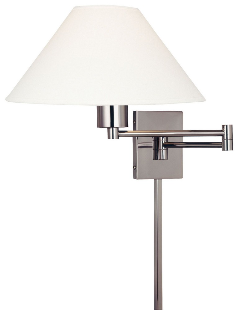 George Kovacs Lighting-P4358-1-603-Boring-One Light Swing Arm Wall Sconce in Contemporary Style-14.75 Inches Wide by 13 Inches Tall Matte Brushed Nickel  Matte Brushed Nickel Finish with Stretched Oys