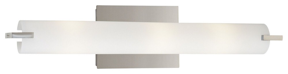 George Kovacs Lighting-P5044-077-Tube-LED Wall Sconce in Contemporary Style-20.5 Inches Wide by 4.75 Inches Tall Chrome Xenon Dark Restoration Bronze Finish with Etched Opal Glass