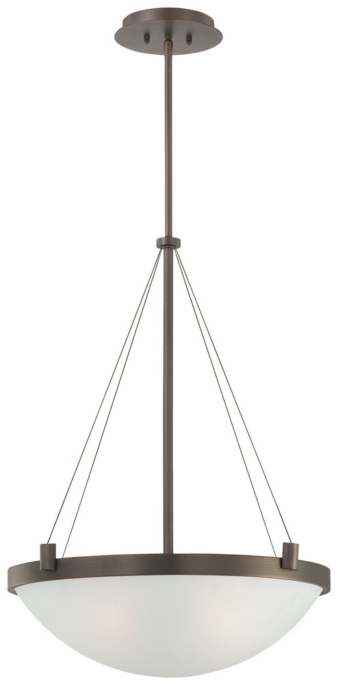 George Kovacs Lighting-P592-647-Suspended-Four Light Pendant in Contemporary Style-21.25 Inches Wide by 28.75 Inches Tall Copper Bronze Patina  Copper Bronze Patina Finish