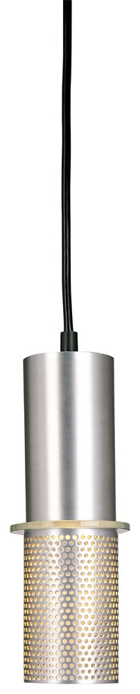 George Kovacs Lighting-P9451-2-614-Contemporary Pendant Fixture-9 Inches Wide by 3.5 Inches Tall   Satin Aluminum - Perforated Satin