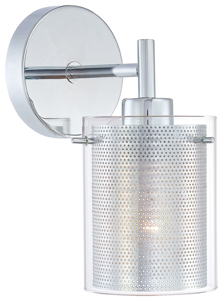 George Kovacs Lighting-P962-077-Grid-One Light Wall Sconce in Contemporary Style-5 Inches Wide by 9.75 Inches Tall   Grid-One Light Wall Sconce in Contemporary Style-5 Inches Wide by 9.75 Inches Tall