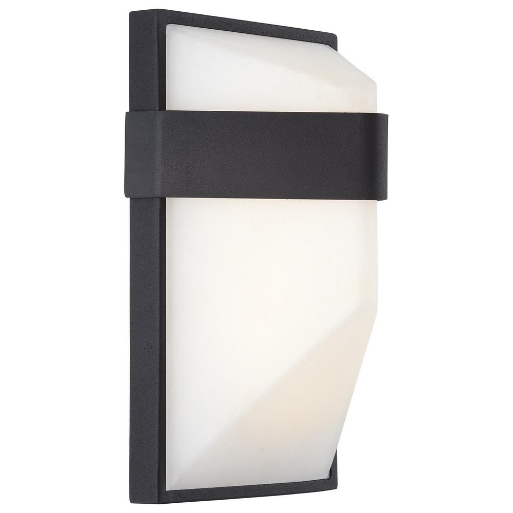 George Kovacs Lighting-P1236-066-L-Wedge-10W 1 LED Outdoor Pocket Lantern in Contemporary Style-5.25 Inches Wide by 9 Inches Tall   Wedge-10W 1 LED Outdoor Pocket Lantern in Contemporary Style-5.25 In