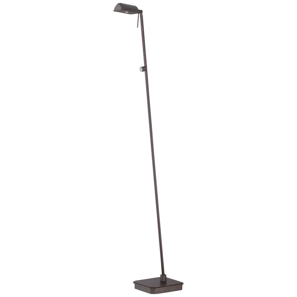 George Kovacs Lighting-P4344-647-Georges Reading Room-8W 1 LED Floor Lamp in Contemporary Style-6.5 Inches Wide by 50.5 Inches Tall Copper Bronze Patina  Copper Bronze Patina Finish