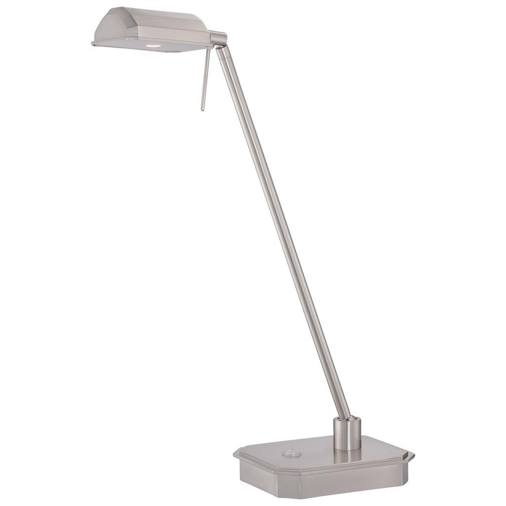 George Kovacs Lighting-P4346-084-Georges Reading Room-8W 1 LED Table Lamp in Contemporary Style-5 Inches Wide by 19.75 Inches Tall Brushed Nickel  Copper Bronze Patina Finish