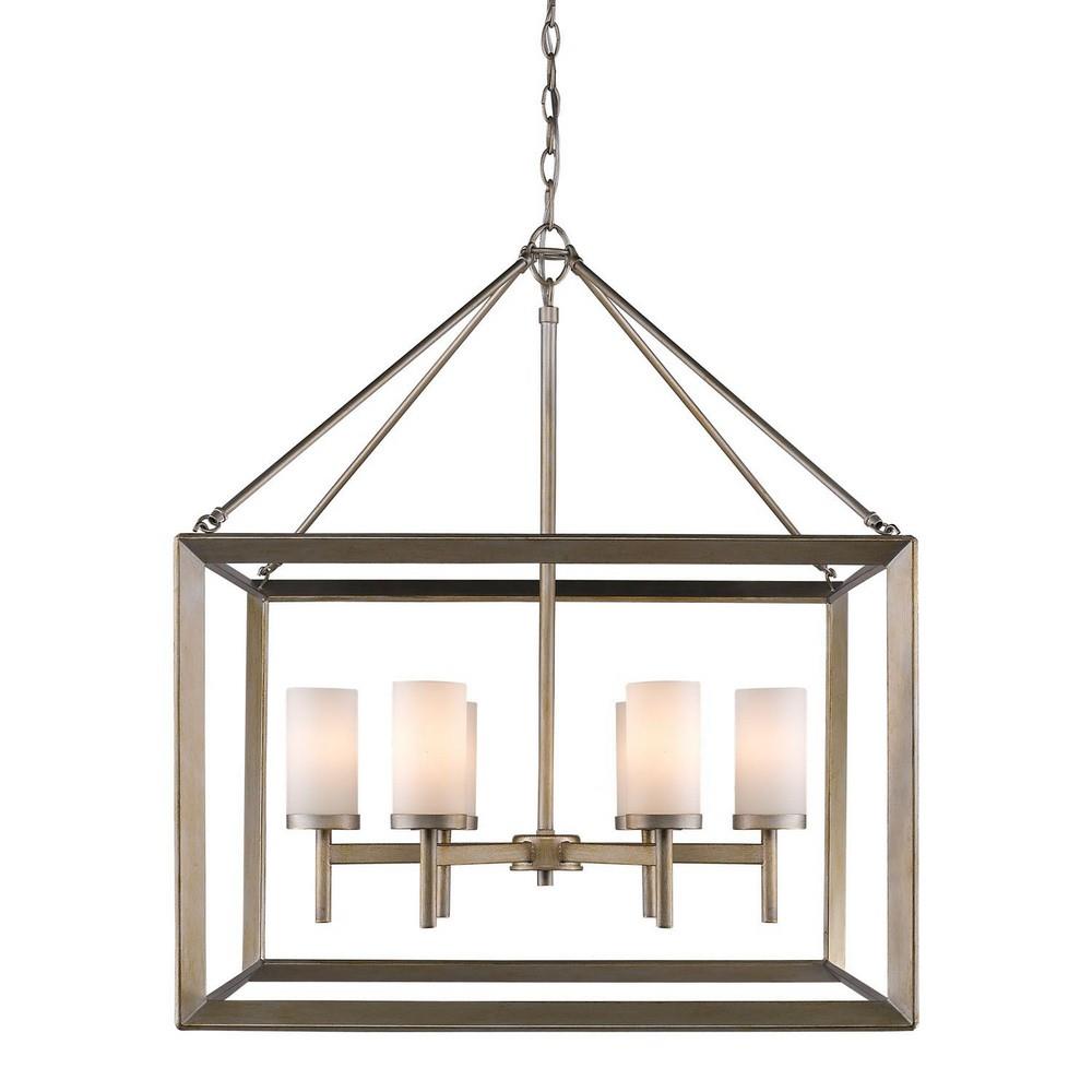 Golden Lighting 2073 6 Wg Smyth Six Light Chandelier