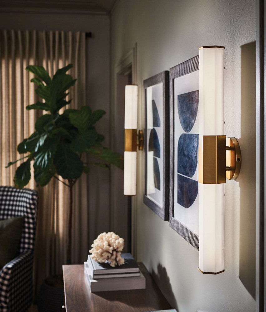 Hinkley Lighting 51150HB Facet - 14 Inch 16W LED Small Wall Sconce-Heritage - Picture 2 of 5