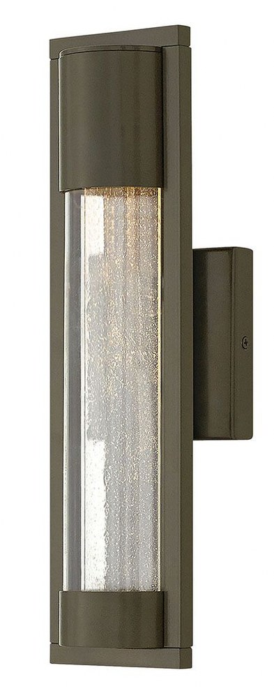 Hinkley Lighting-1220BZ-Mist - 1 Light Small Outdoor Wall Lantern in Modern Style - 4.75 Inches Wide by 15.5 Inches High Bronze  Titanium Finish with Clear Acrylic/Seedy Glass