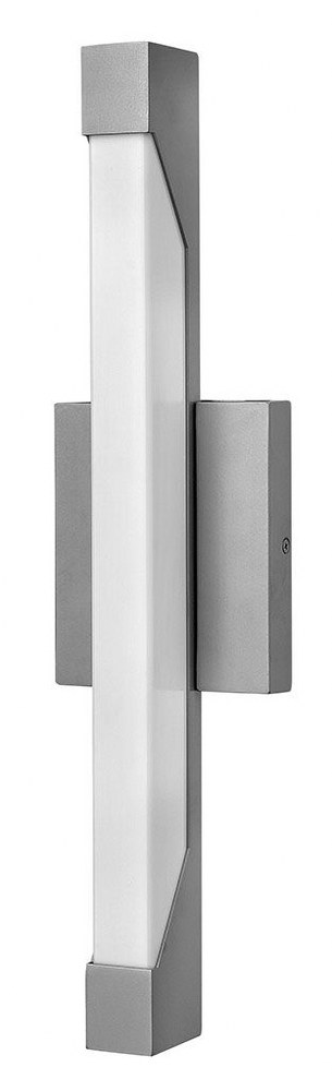 Hinkley Lighting-12302TT-Vista - 15W 1 LED Small Outdoor Wall Mount in Modern Style - 5 Inches Wide by 18.8 Inches High   Titanium Finish with Acrylic Glass