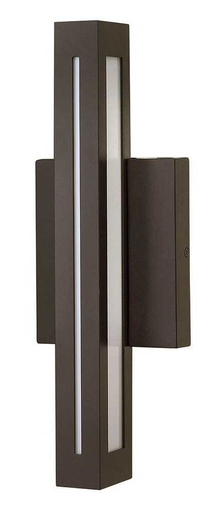 Hinkley Lighting-12312BZ-Vue - 15W 1 LED Small Outdoor Wall Mount in Modern Style - 5 Inches Wide by 14.8 Inches High   Bronze Finish with Acrylic Glass