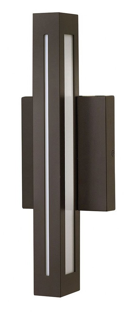 Hinkley Lighting-12312BZ-Vue - 15W 1 LED Small Outdoor Wall Mount in Modern Style - 5 Inches Wide by 14.8 Inches High Bronze  Titanium Finish with Acrylic Glass