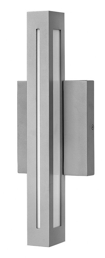 Hinkley Lighting-12312TT-Vue - 15W 1 LED Small Outdoor Wall Mount in Modern Style - 5 Inches Wide by 14.8 Inches High   Titanium Finish with Acrylic Glass