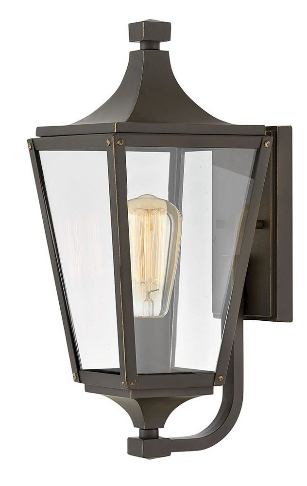 Hinkley Lighting-1290OZ-Jaymes - One Light Outdoor Small Wall Mount   Oil Rubbed Bronze Finish with Clear Glass