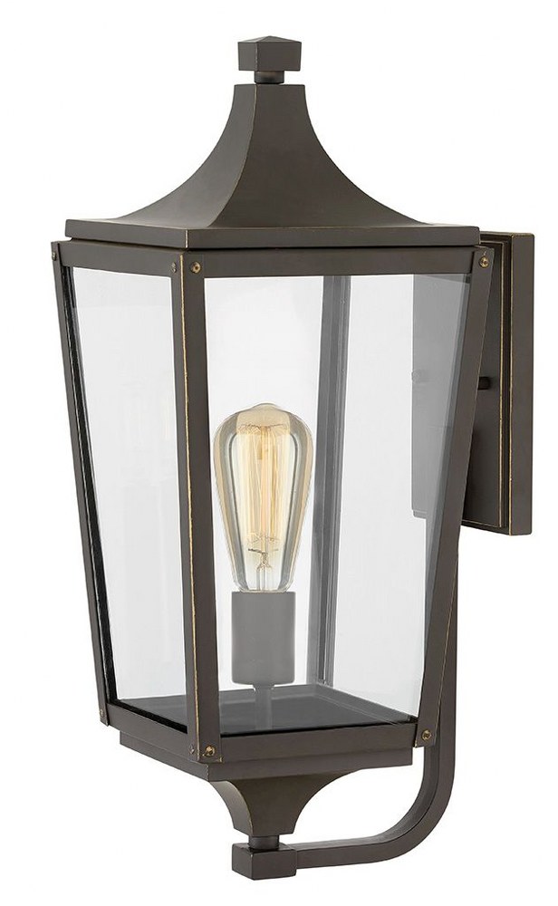 Hinkley Lighting-1294OZ-Jaymes - One Light Outdoor Medium Wall Mount   Oil Rubbed Bronze Finish with Clear Glass