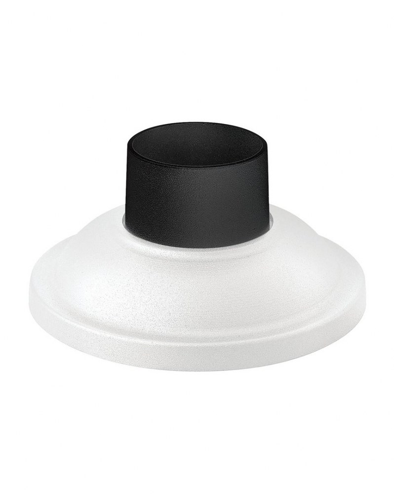 Hinkley Lighting-1304CW-Accessory - 7 Inch Round Smooth Pier Mount with Consealed Fasteners   Classic White Finish