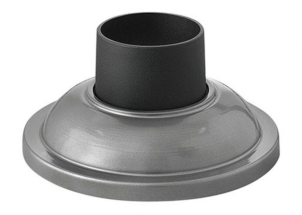 Hinkley Lighting-1304HE-Accessory - 7 Inch Round Smooth Pier Mount with Consealed Fasteners   Hematite Finish
