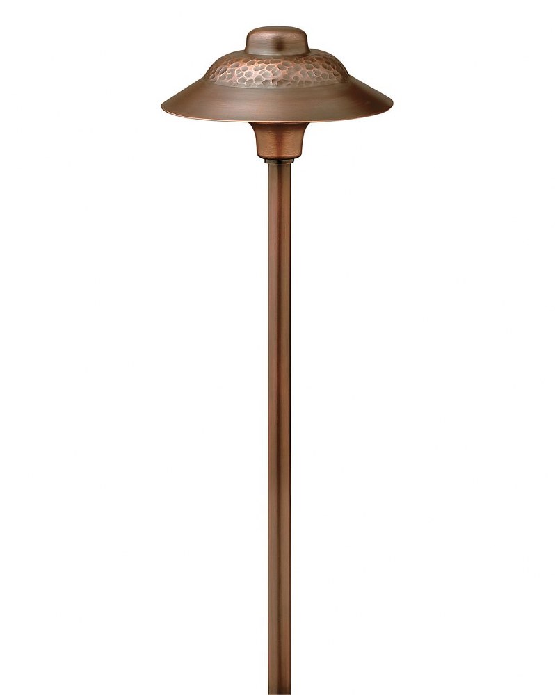 Hinkley Lighting-1403OC-LL-Essence - Low Voltage One Light Outdoor Path Light - 6 Inches Wide by 16.75 Inches High   Olde Copper Finish with Frosted Shield Glass